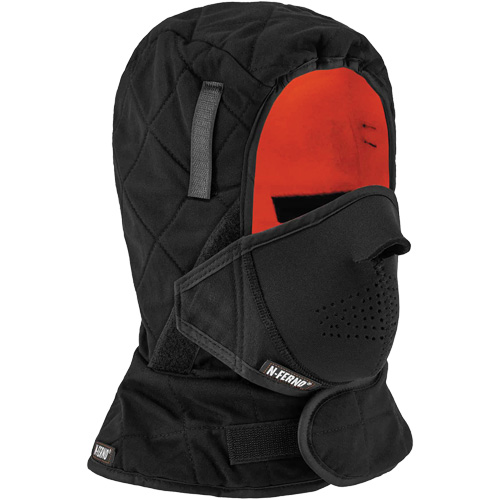 N-Ferno&reg; 3-Layer Winter Hard Hat Liner with Mouthpiece, Fleece Lining, One Size, Black Ontario Packaging