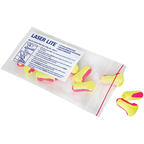 Bouchons d'oreilles jetables Laser Lite de Howard Leight, Vrac - Sac en poly Ontario Packaging