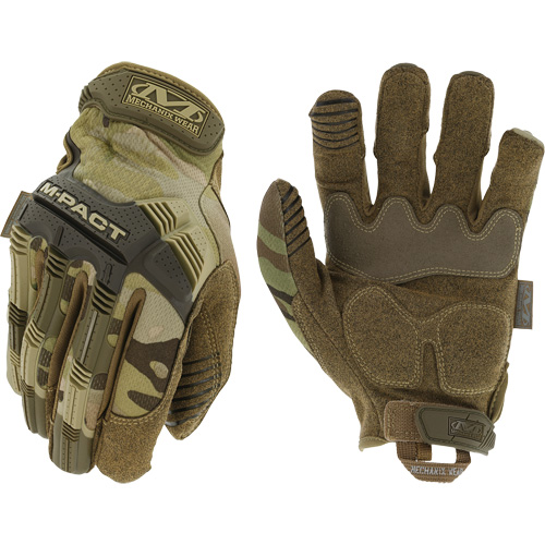 Gants antichocs tactiques MultiCam M-Pact, 8, Paume en Synth&eacute;tique, Poignet Boucle et crochet Ontario Packaging
