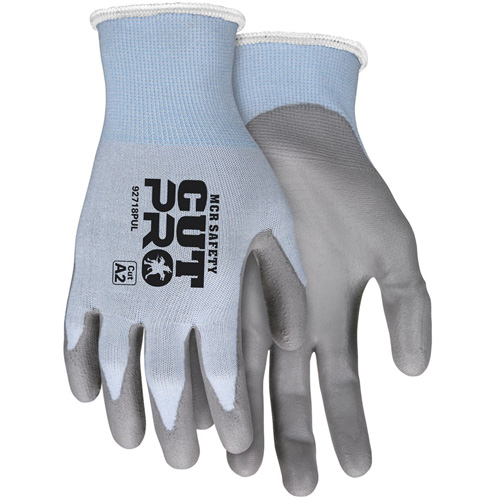 Gants r&eacute;sistant aux coupes Safety Cut Pro, Taille Grand, Calibre 18, Rev&ecirc;tement Polyur&eacute;thane, Enveloppe en PEHP, ASTM ANSI niveau A2 Ontario Packaging