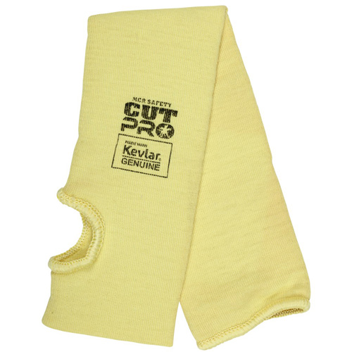 Safety Cut Pro Cut Resistant Sleeve, Kevlar&reg;, 18", ASTM ANSI Level A3, Yellow Ontario Packaging