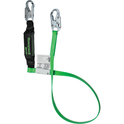 Energy-Absorbing Lanyard, 6', Locking Snap Hook Center, Locking Snap Hook Leg Ends, Polyester Ontario Packaging