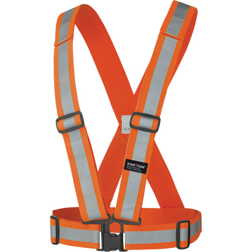 5591 Bretelle de s&eacute;curit&eacute; de ajustable, Orange haute visibilit&eacute;, Couleur r&eacute;fl&eacute;chissante Argent, Taille unique Ontario Packaging