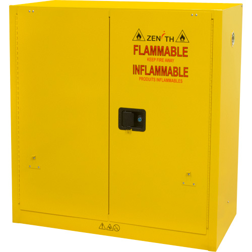 Flammable Storage Cabinet, 30 gal., 2 Door, 43" W x 44" H x 18" D Ontario Packaging