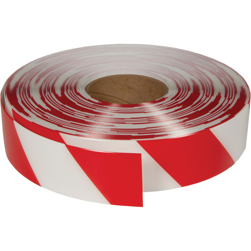 Ruban de marquage tr&egrave;s r&eacute;sistant pour plancher ArmorStripe, 2" x 100', PVC, Rouge et blanc Ontario Packaging