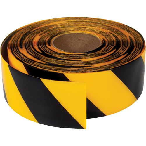 Ruban de marquage tr&egrave;s r&eacute;sistant pour plancher ArmorStripe, 3" x 100', PVC, Noir et jaune Ontario Packaging