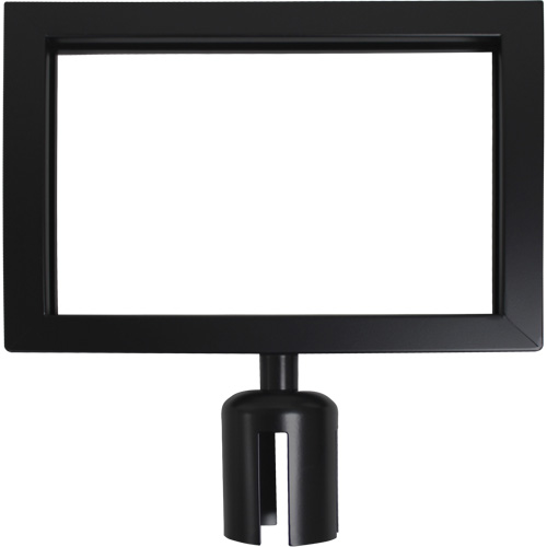 Cadre d'enseigne pour poteau de barri&egrave;re pour le contr&ocirc;le des foules, Noir Ontario Packaging