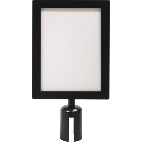 Cadre d'enseigne pour poteau de barri&egrave;re pour le contr&ocirc;le des foules, Noir Ontario Packaging