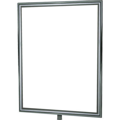 Heavy-Duty Vertical Sign Holder for Classic Posts, Polished Chrome Ontario Packaging