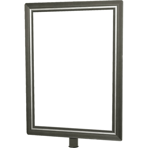 Heavy-Duty Vertical Sign Holder for Classic Posts, Satin Chrome Ontario Packaging