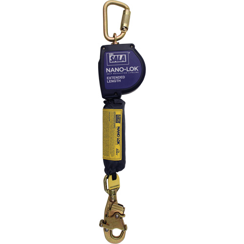Nano-Lok Extended Length Self Retracting Lifeline, 10', Dyneema&reg;, Swivel Ontario Packaging