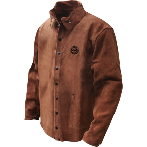 Gander Brand Split Cowhide Welding Jacket, Leather, 4X-Large, Brown Ontario Packaging