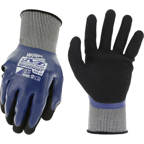 Gants de travail SpeedKnit Shield C4, Taille T-Grand/10, Calibre 18, Rev&ecirc;tement Nitrile, Enveloppe en Nylon/Spandex, ASTM ANSI niveau A4/EN 388 niveau C Ontario Packaging