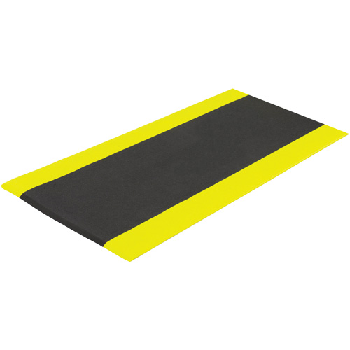 Airsoft Anti-Fatigue Mat, Pebbled, 3' x 5' x 3/8", Black/Yellow, PVC Sponge Ontario Packaging