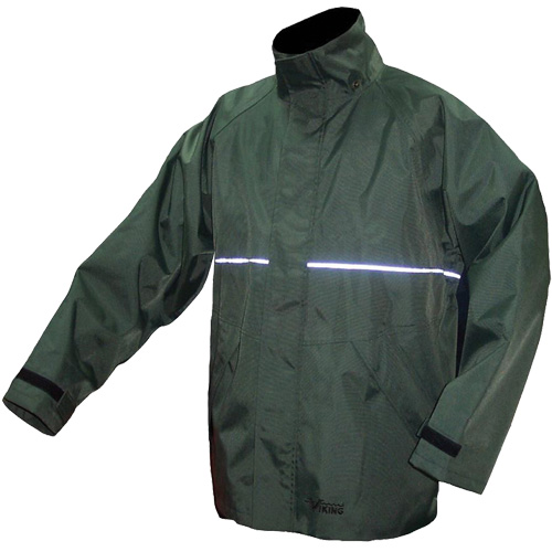 Journeyman Waterproof Jacket, Nylon, Medium, Green Ontario Packaging