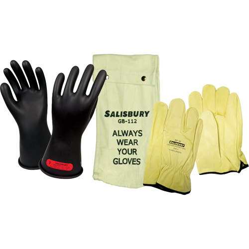 Salisbury  Electrical-Insulating Glove Kit, ASTM Class 0, Size 9, 11" L Ontario Packaging