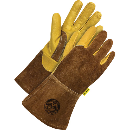 Welder's Gloves, Grain Cowhide, Size 2X-Large Ontario Packaging