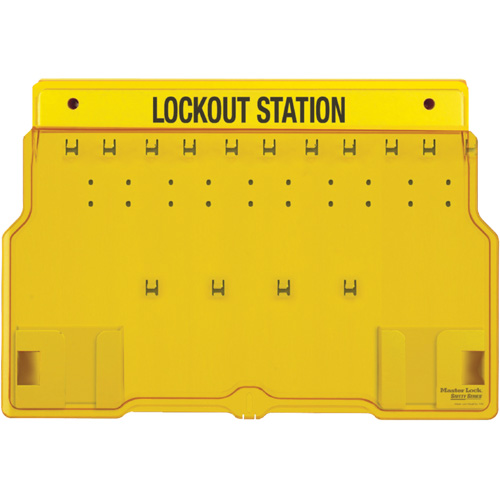 Poste de cadenassage trilingue recouvert, Cadenas Aucune, Capacit&eacute; de 10, Cadenas Non compris Ontario Packaging