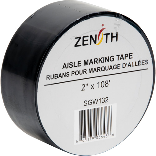 Ruban pour marquage d'all&eacute;es, 2" x 108', PVC, Noir Ontario Packaging