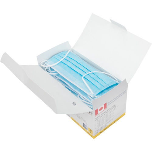 Masques d'intervention jetables, ASTM F2100 Niveau 2, Classe 1 Ontario Packaging
