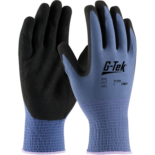 Gants enduits G-Tek GP, Petit, R&ecirc;vetement Nitrile, Calibre 13, Enveloppe en Nylon Ontario Packaging