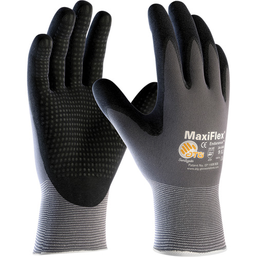 Gants enduits ATG MaxiFlex Endurance, Petit, R&ecirc;vetement Mousse de nitrile, Calibre 15, Enveloppe en Nylon/Lycra Ontario Packaging