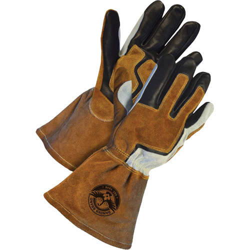 Gander Brand MIG Welder's Gloves, Grain Cowhide, Size X-Small Ontario Packaging