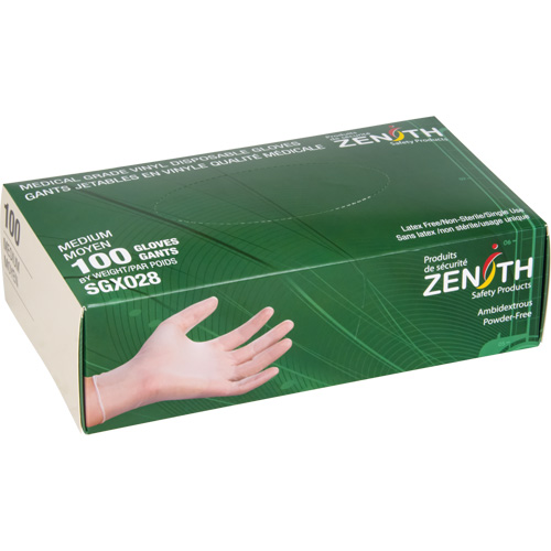 Disposable Gloves, Small, Vinyl, 4.5-mil, Powder-Free, Clear, Class 2 Ontario Packaging