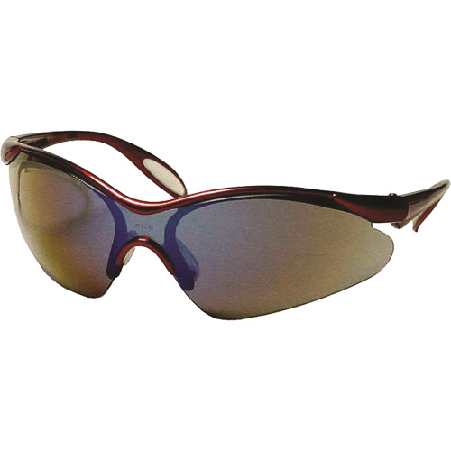 Lunettes de s&eacute;curit&eacute; Miranda, Lentille Miroir bleu, Anti-&eacute;gratignures, R&eacute;pond ou surpasse la norme CSA Z94.3 Ontario Packaging