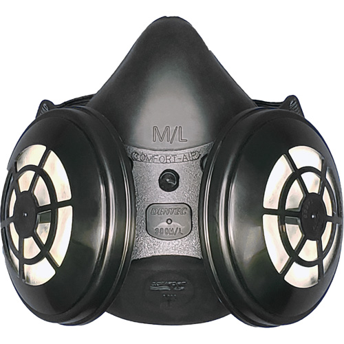 Ensemble de respirateur &agrave; demi-masque N95 Comfort-Air 400Nx noir sans soupape d'expiration, &eacute;lastom&egrave;re/Caoutchouc, Moyen/grand Ontario Packaging