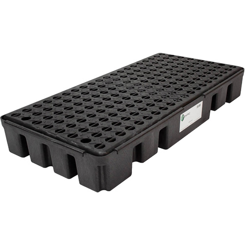 Palette de confinement des d&eacute;versements &agrave; profil bas Black Diamond, Capacit&eacute; de d&eacute;versement 25.5 gal. US, 49" x 24" x 6,5" Ontario Packaging
