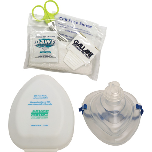 CPR Pocket Face Mask & Accessories Kit, Reusable Mask, Class 2 Ontario Packaging