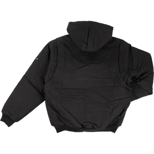 Blouson d'aviateur en toile lourde avec capuchon, Hommes, Petit, Noir Ontario Packaging