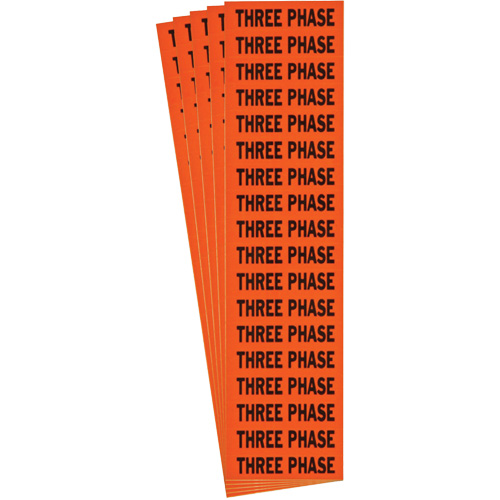 &eacute;tiquette de tension pour conduit  Three Phase , 1/2" x 2-1/4", &eacute;toffe/Vinyle, Anglais Ontario Packaging