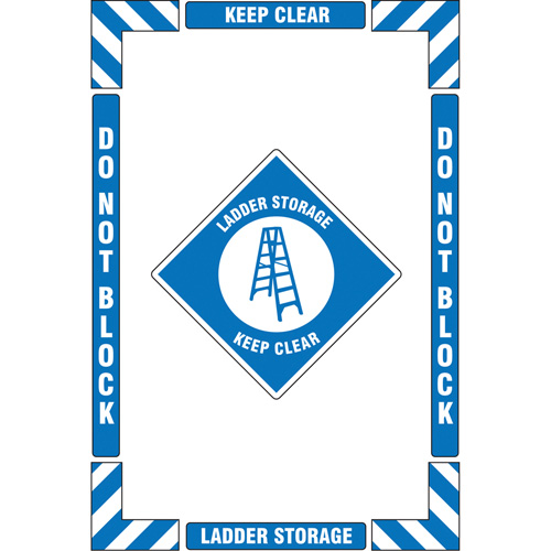 "Ladder Storage" Floor Marking Kit, Adhesive, English with Pictogram Ontario Packaging