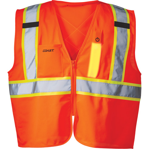 Veste de s&eacute;curit&eacute; SV350 X-Back avec lampe, Orange haute visibilit&eacute;, Petit, Polyester Ontario Packaging