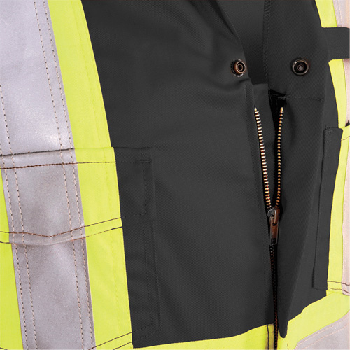 7702BK Combinaison ignifuge et r&eacute;sistant &agrave; l'arc &eacute;lectrique 88/12 FR-Tech, Taille 36, Noir, 9,7 cal/cm² Ontario Packaging