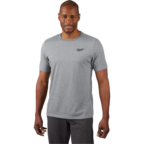 Hybrid Work Tee Shirt, Men's, Small, Grey Ontario Packaging