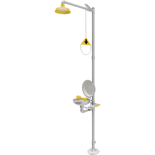 Douche durgence et douche oculaire combin&eacute;es, Socle Ontario Packaging