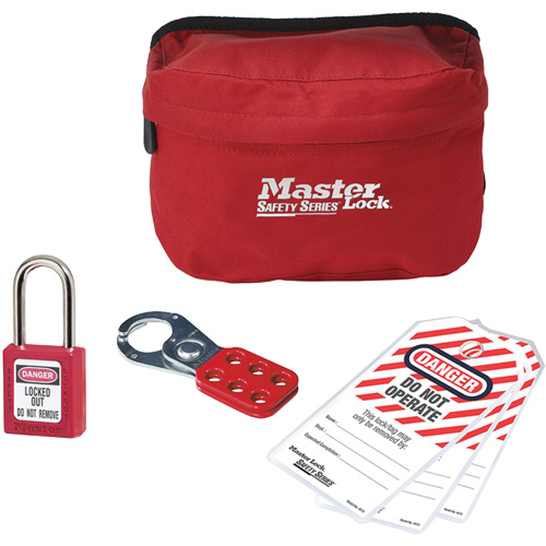 Trousse de cadenassage personnalis&eacute;e avec cadenas en thermoplastique Zenex, 6 composants compris Ontario Packaging