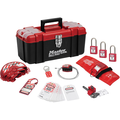 Standard Personal Lockout Kit with Zenex Thermoplastic Locks, Valve Kit, 13 Components Ontario Packaging