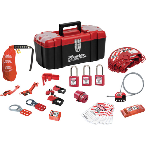 Standard Lockout Kit with Zenex Thermoplastic Locks, Electrical/Valve Kit, 27 Components Ontario Packaging