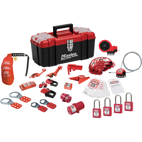 Premier Lockout Kit with Zenex Thermoplastic Locks, Electrical/Valve Kit, 27 Components Ontario Packaging