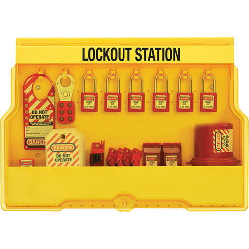 Station de cadenassage dappareils &eacute;lectriques de qualit&eacute; sup&eacute;rieure, Cadenas Thermoplastique, Capacit&eacute; de 16, Cadenas Compris Ontario Packaging