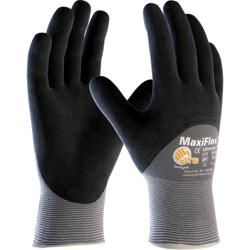 ATG MaxiFlex&reg; Ultimate Touchscreen Compatible Gloves, Large, Nitrile Coating, 15 Gauge, Nylon/Elastane Shell Ontario Packaging