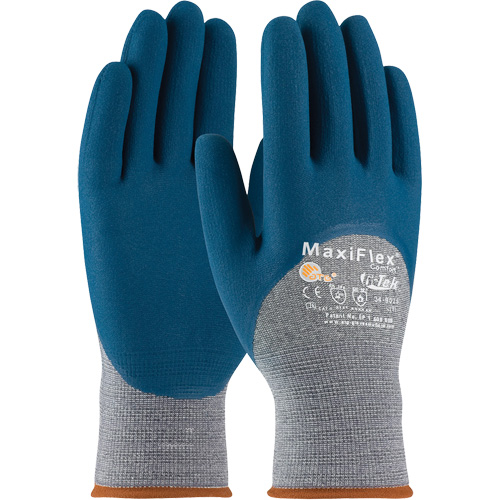 ATG MaxiFlex&reg; Comfort Seamless Knit Gloves, Large, Nitrile Coating, 15 Gauge, Nylon Shell Ontario Packaging