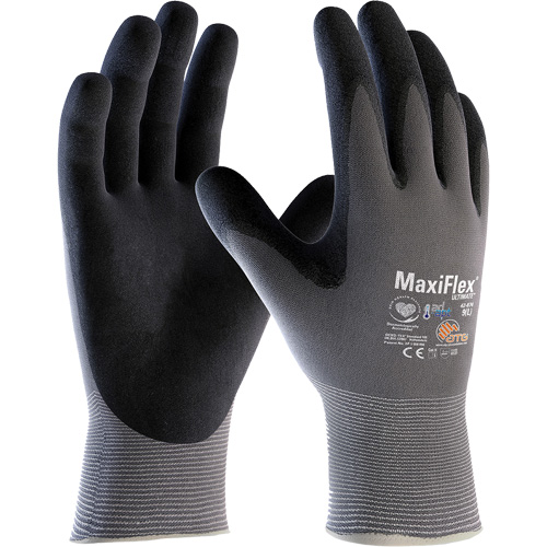 Gants compatibles avec les &eacute;crans tactiles ATG MaxiFlex Ultimate AD-APT, T-petit, R&ecirc;vetement Nitrile, Calibre 15, Enveloppe en Nylon/&eacute;lasthanne Ontario Packaging