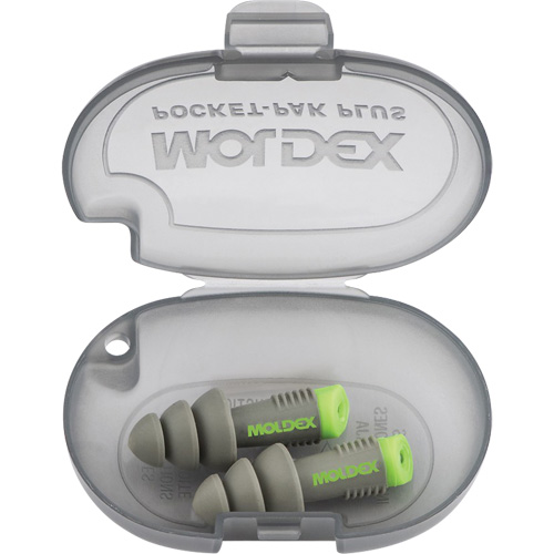 Alphas Reusable Earplugs, Uncorded, Bulk - Plastic Case, 27 dB NRR, One-Size Ontario Packaging