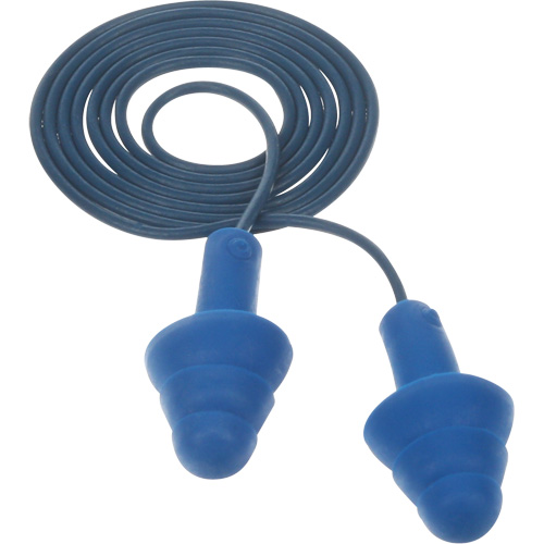Bouchons d'oreilles pr&eacute;moul&eacute;s E-A-R Ultrafit , Avec cordon, Taille unique, Vrac - Sac en poly, NRR dB NRR 25 dB Ontario Packaging
