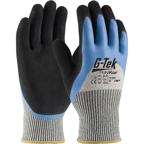 Gants isol&eacute;s r&eacute;sistants aux coupures G-Tek PolyKor, Taille Petit, Calibre 13, Rev&ecirc;tement Latex de caoutchouc, Enveloppe en Fil technique, ANSI/ISEA 105 niveau 3 Ontario Packaging
